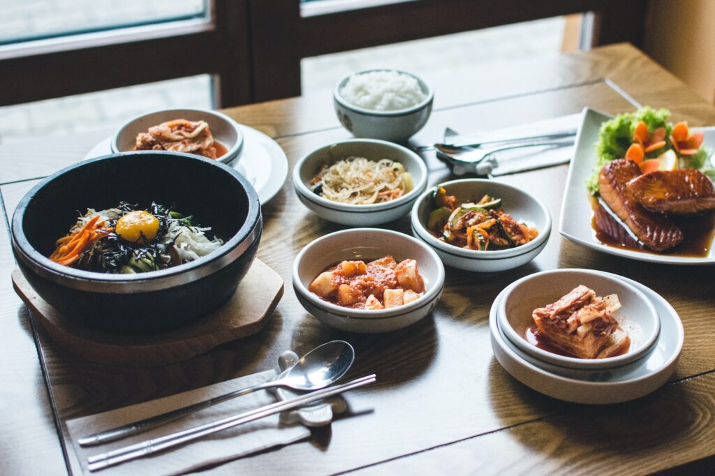 Feasting on Bibimbap, Kimchi and other traditional Korean food